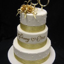 کیک طلایی سالگرد ازدواج