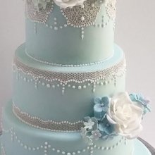 کیک عروسی گل دار